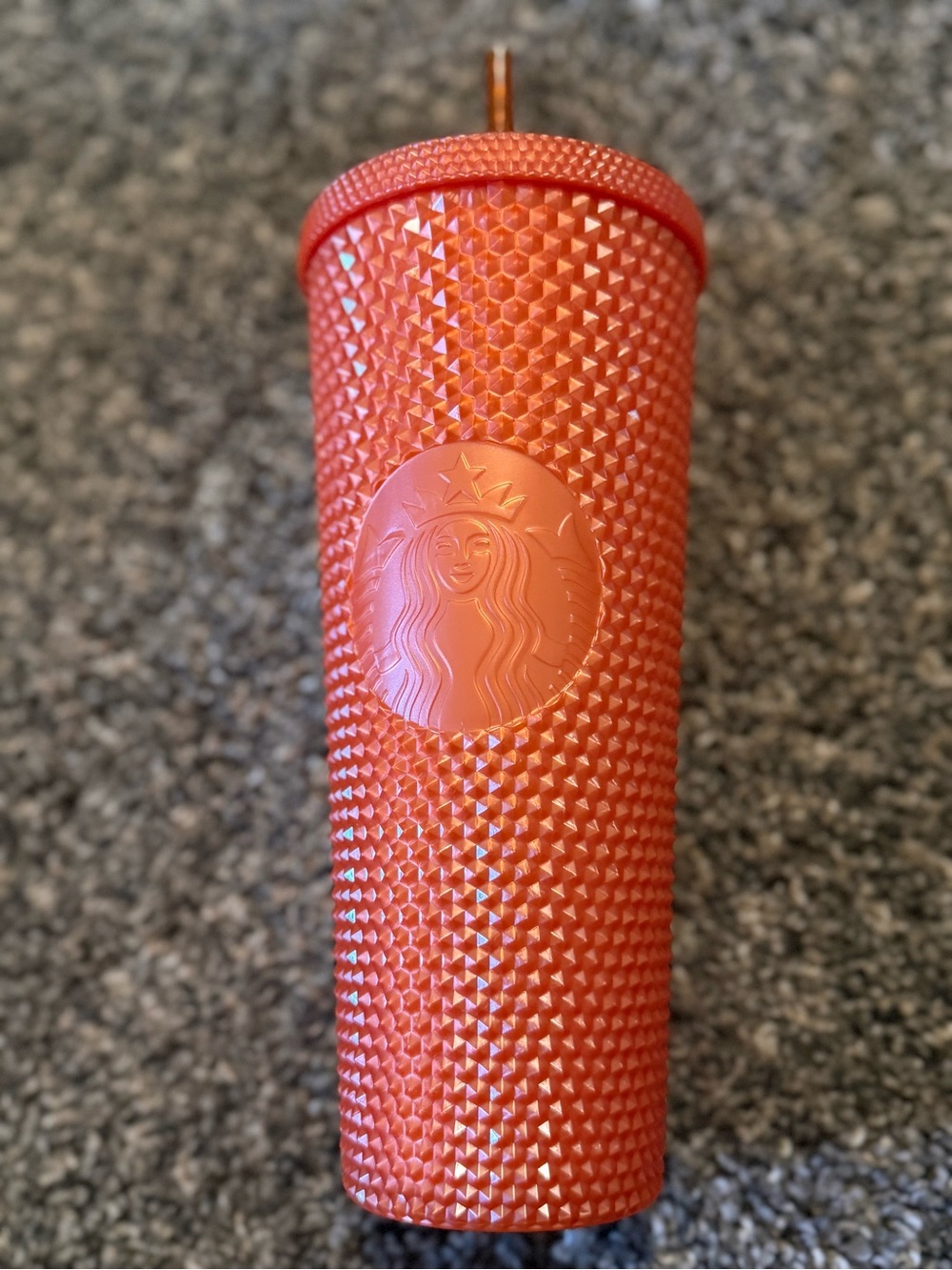 Starbucks Orange Studded Cold Cup Tumbler